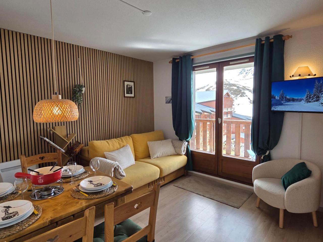 Val Thorens, Ski-In Ski-Out 1 Bedroom Apt for 4 with Fiber, South-Facing & Mountain Views - billede 4
