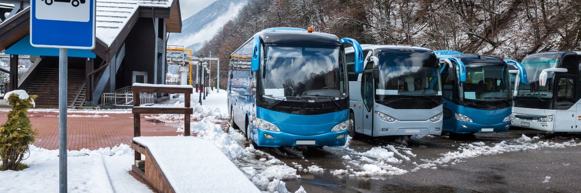 Skidsemester med buss