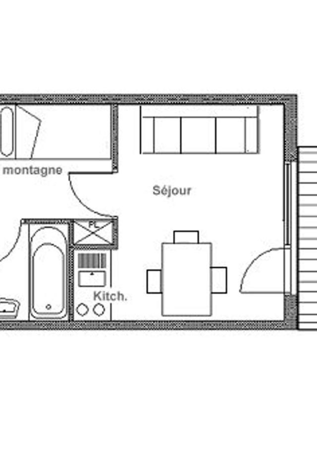 Studio Renove Proche Pistes Avec Balcon - Fr-1-344-180 – billede 7