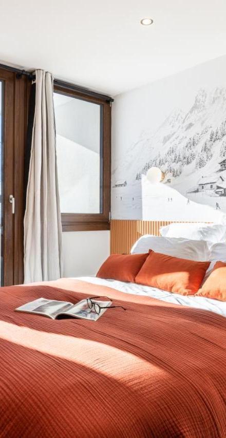 One-Bedroom Apartment (1 single bed and 1 large bed) - Free WiFi – Appartement 3p Chic Ski-In And Out - Val Thorens
