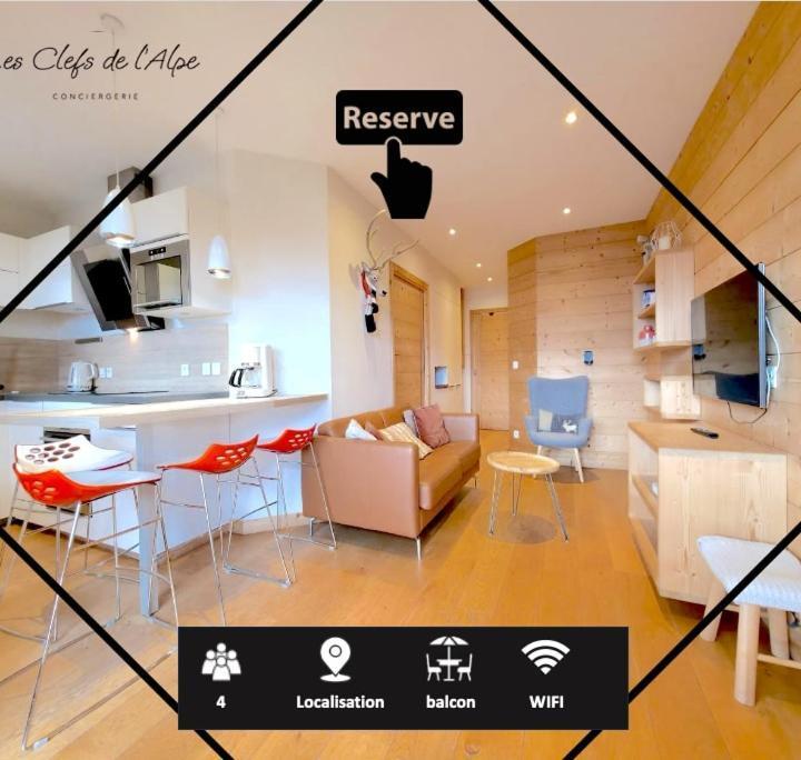 Two-Bedroom Apartment (1 double bed and 1 bunk bed) - Free WiFi – Renove Et Chaleureux - Vue Sud Sur Le Massif
