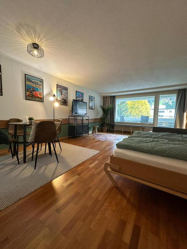 Alpine Hideaway - Cozy Mountainview Studio, Home-Cinema, Free Parking, Ski, Engelberg, Luzern – billede 10
