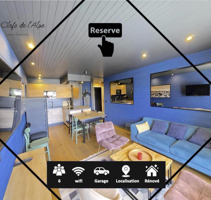 Three-Bedroom Apartment (1 large bed) - Free WiFi – Rare - T4 Renove Plein Centre Avec Garage
