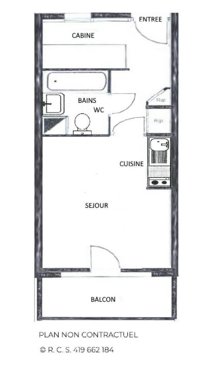 Residence Necou - Studio Avec Lit Clos Savoyard Au Bord Des Pistes Pour 4 Personnes Mae-5374 – bild 8