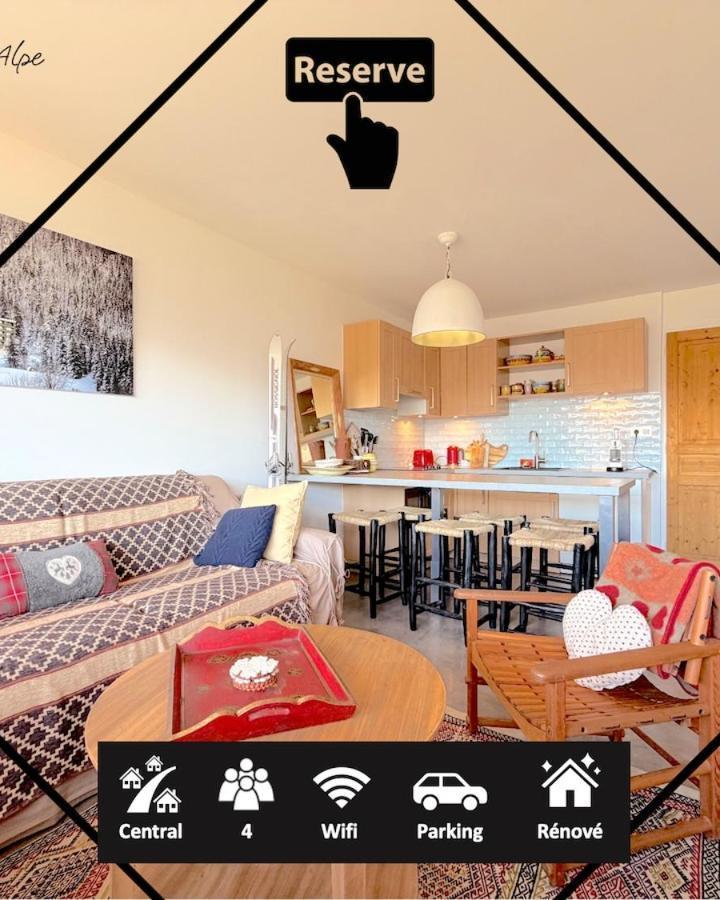 Two-Bedroom Apartment with Balcony (Bedroom#1: 1 bunk bed, Bedroom#2: 1 double bed) - Free WiFi – Unique Et Central ! T3 Spacieux, Vintage, Renove
