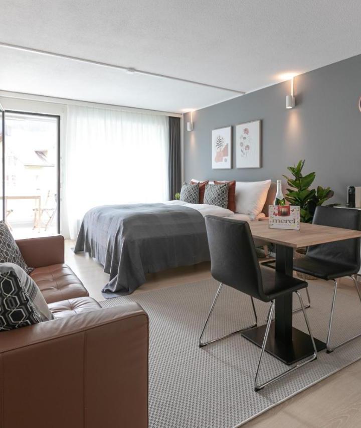 One-Bedroom Apartment (1 double bed and 1 sofa bed) - Free WiFi – Spirit Apartments - Studio #3 - Balkon - Parkplatz