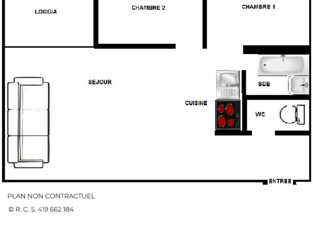 Charmant Appartement Pour 5, Ski Aux Pieds, Bien Equipe, Proche Commerces Et Piscine a Les Bruyeres - Fr-1-452-237 – bild 10