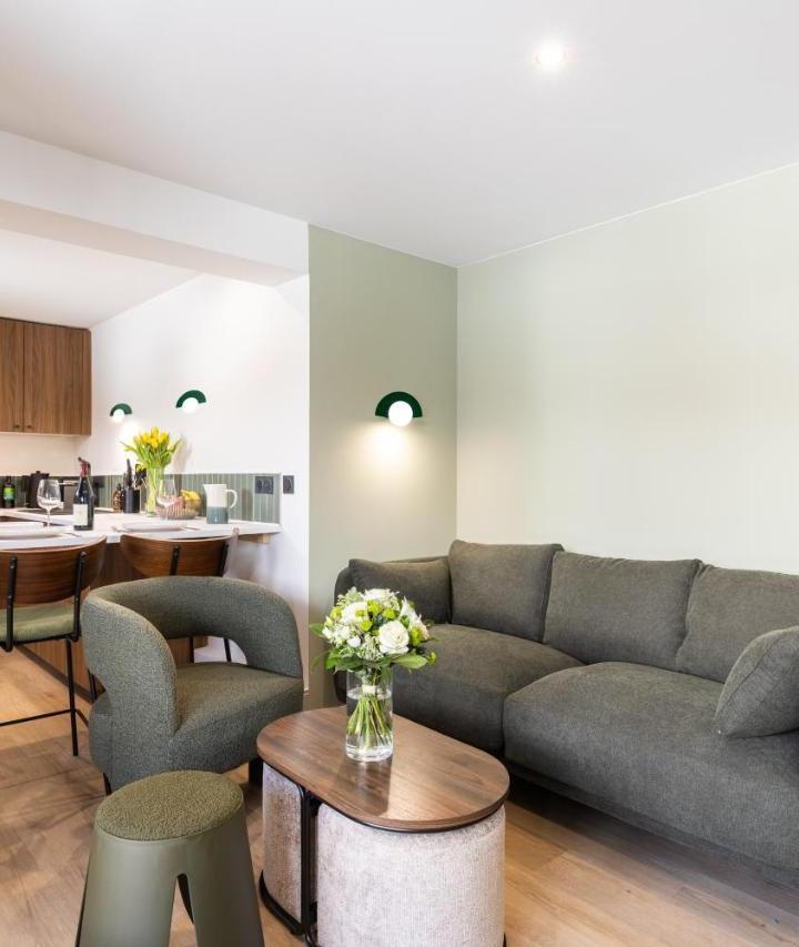 Three-Bedroom Apartment with Mountain View (1 large bed) - Free WiFi – Appartement 6p Chic Ski-In And Out - Val Thorens
