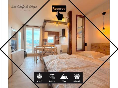 Studio Cosy Et Ensoleille - Jolie Vue Montagnes – Alpe d'Huez