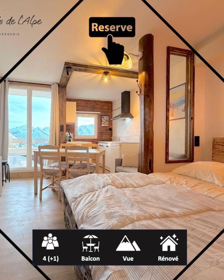 One-Bedroom Apartment (1 double bed and 1 bunk bed) – Studio Cosy Et Ensoleille - Jolie Vue Montagnes