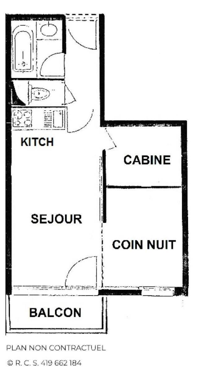 Residence Villaret - Studio Cabine 4 Personnes Avec Vue Sur Les Pistes Mae-5014 – billede 7