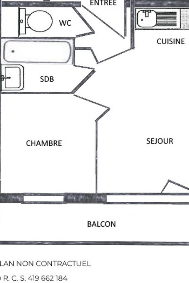 Appartement Classique 4 Pers. Aux Menuires, Balcon Sud - Fr-1-452-253 – bild 3