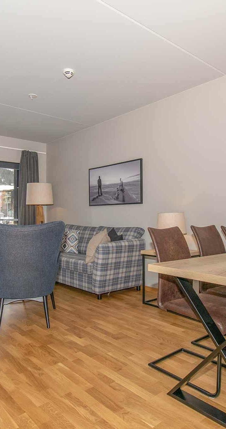 Turistsenteret – The Lodge Trysil B 222 – 2 soveværelser, 4 senge, 60m2 – The Lodge Trysil