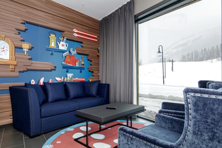 Hemsedal Skisenter - VALLE FAMILY SUITES 1106 SKI VIEW - 3 soveværelser, 6 senge, 75m2 – SkiStar Lodge Suites
