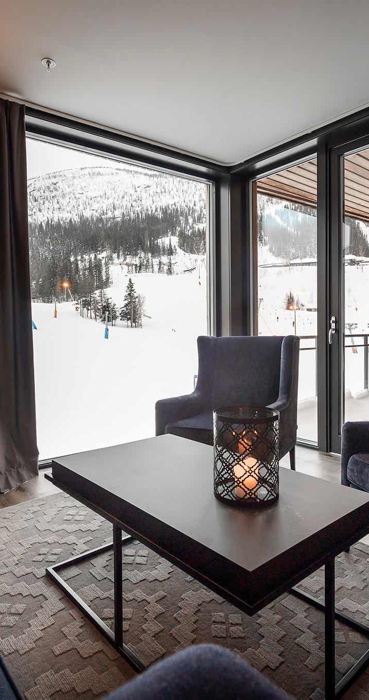 Hemsedal Skisenter – SKISTAR LODGE SUITES 4106 SKI VIEW – 2 soveværelser, 6 senge, 65m2 – SkiStar Lodge Hemsedal Mountain View