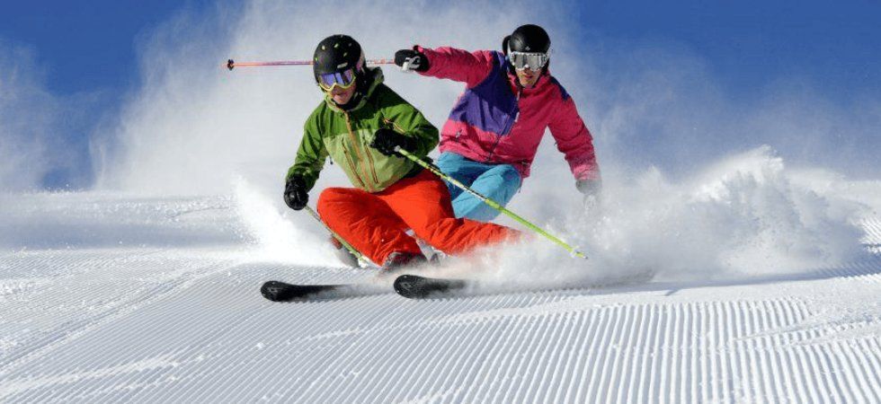Skiferie i Sverige - to der carver på velpræpareret piste