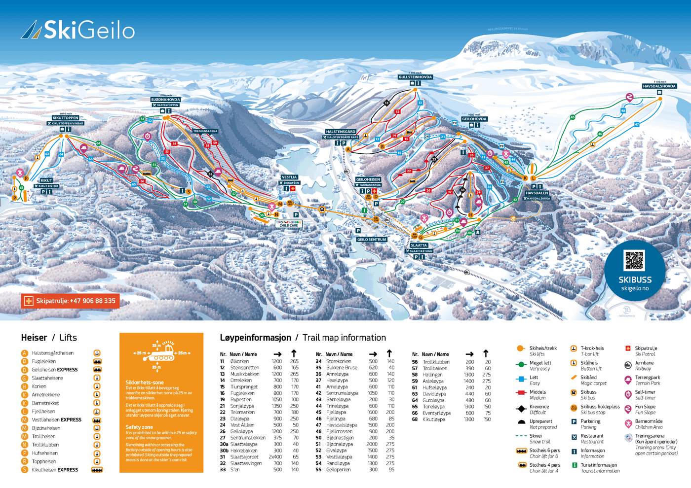 Geilo 24/25 pistkarta