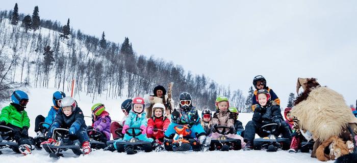 Skiferie i Geilo - børneskiferie med kælk