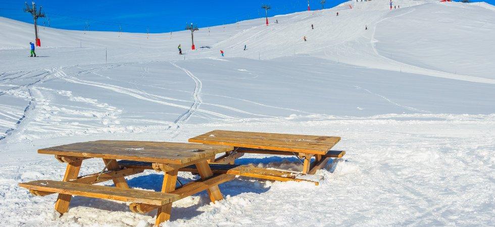 Skiferie i La Toussuire - bænke på piste til et velfortjent hvil