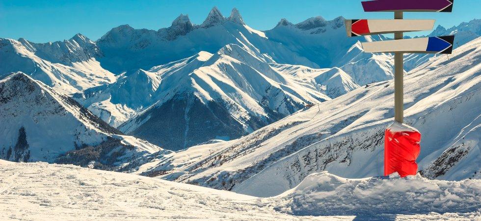 Skiferie i La Toussuire - skilte med pile til pister