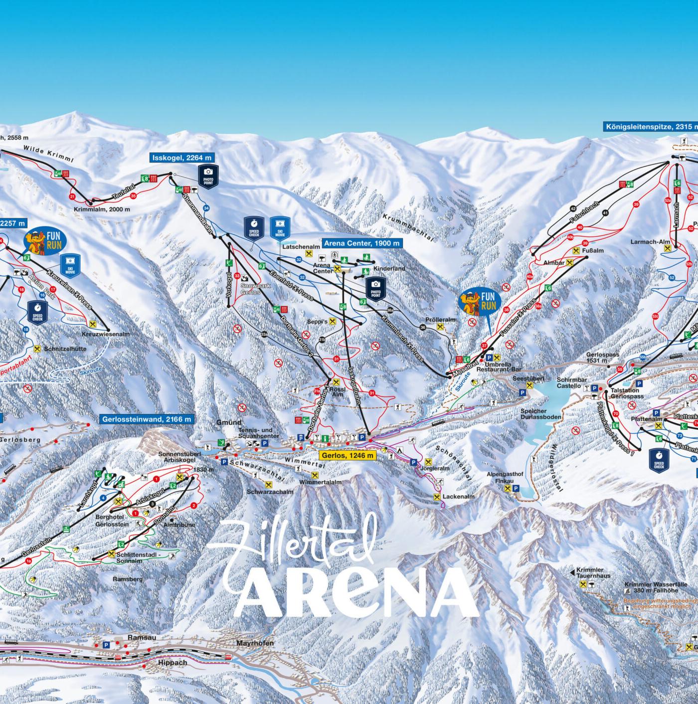 Königsleiten pistkarta