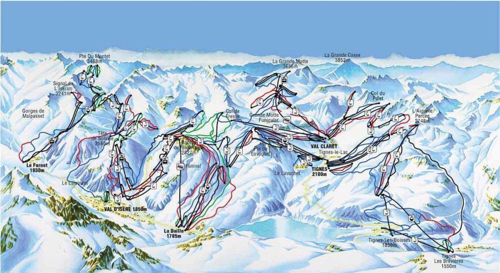 Espace Killy Piste Map