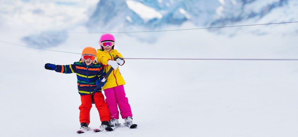 Skiferie i Val Thorens - Børn på træklift