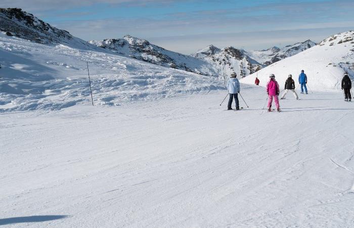 Skiferie i Val Thorens - Familie med børn på pisten
