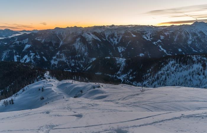 Skiferie i Wagrain - Solopgang over pisten