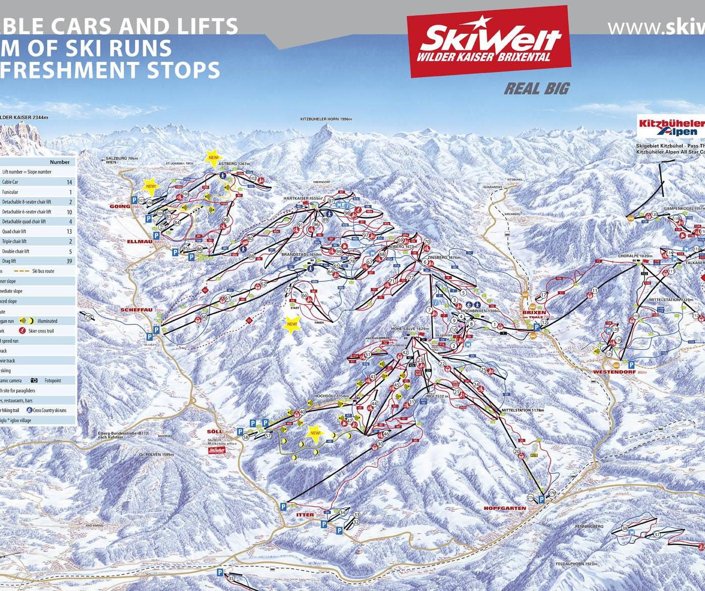 Westendorf pistkarta