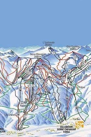 Serre-Chevalier-spårkarta