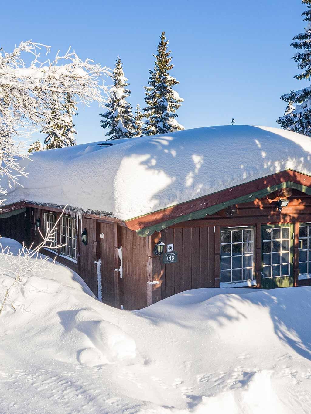 Skidsemester i egen stuga med plats för stora familjer och kompisgäng